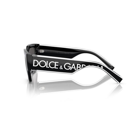 NEW Dolce & Gabbana DG6184 Black Square Logo Sunglasses Wide Fit Modern Luxe main image 10